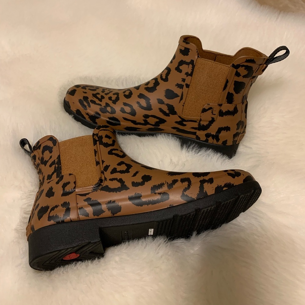 Hunter Boots Cheetah Print Chelsea Rain Boot